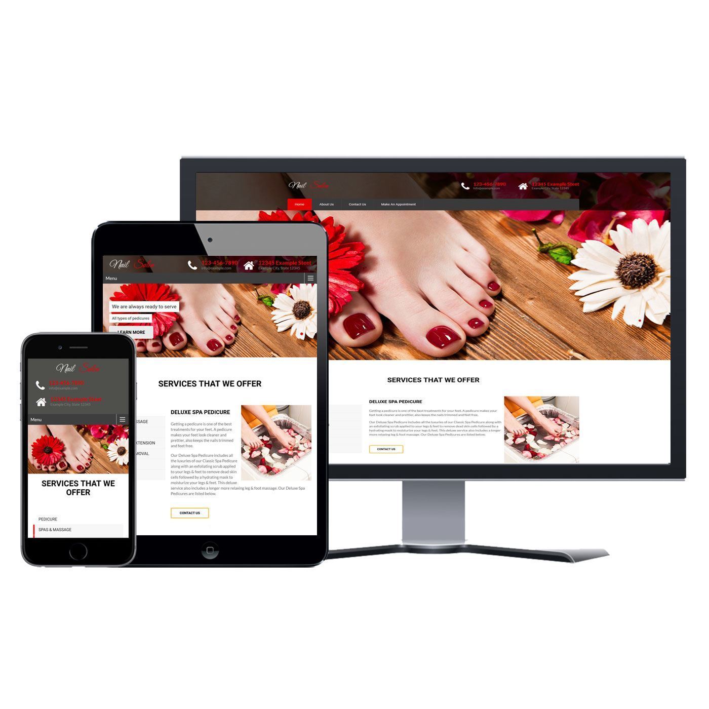 Nail Salon Home Page Divi Layout by Elegant Themes