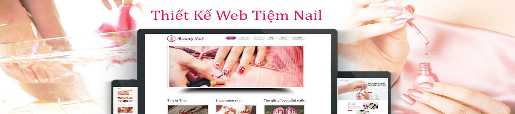 thiết kế website cho tiệm nail