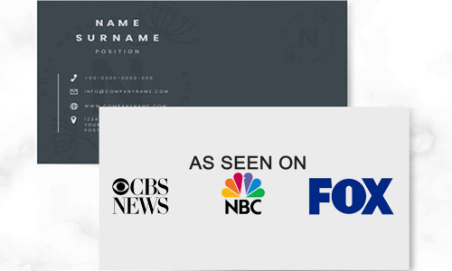 In logo NBC, Fox và CBS trên danh thiếp của bạn
